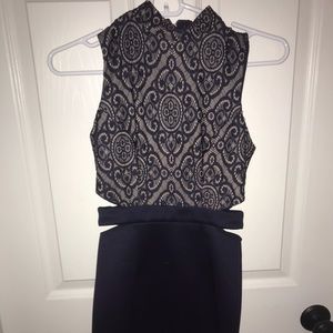 Cutout lace bodycon mini dress